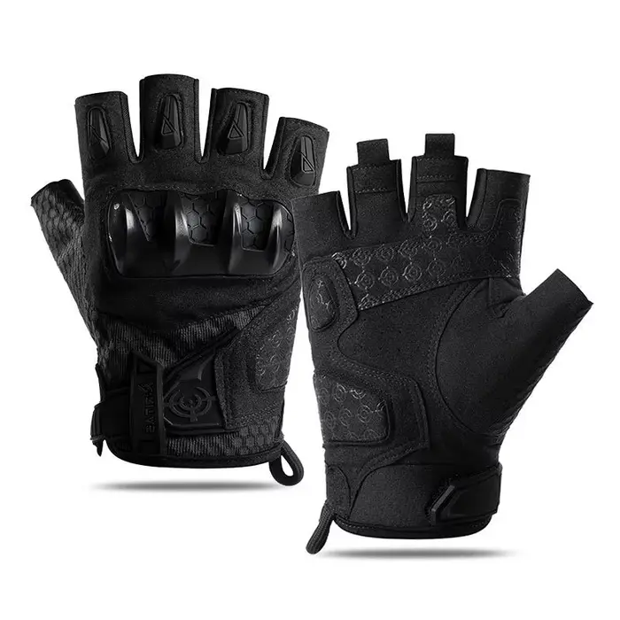 Gants tactiques demi-doigts pleine main anti-dérapage coque dure pêche sport