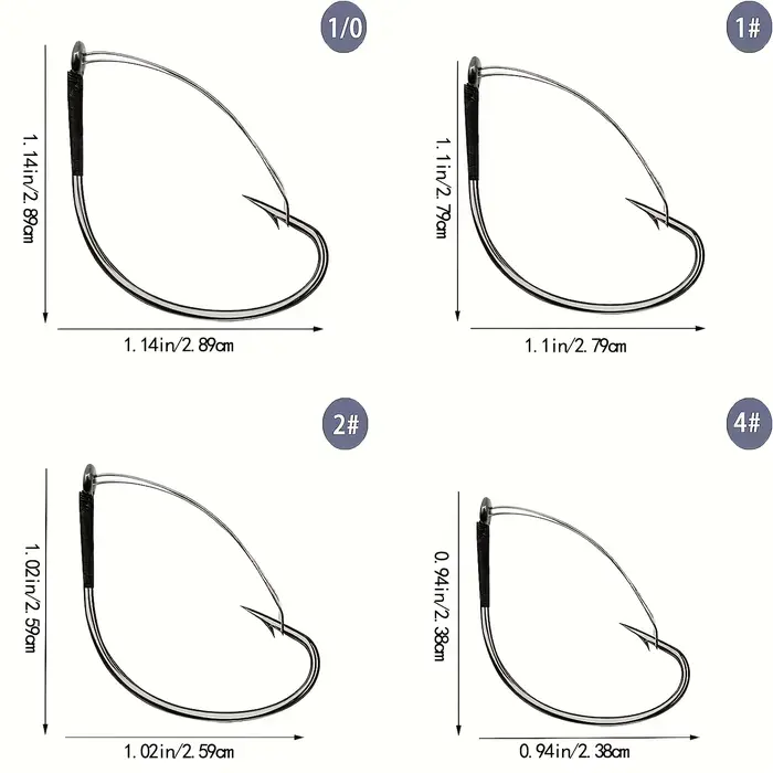 20 hameçons weedless YOTO pour montage wacky worm - Hameçons larges sans accrocs pour leurres souples