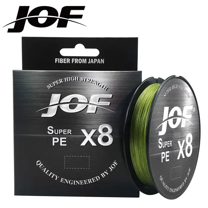 Ligne de pêche PE JOF 8 tresses multifilament 150m 300m 500m pour tracas résistance 15 à 100LB