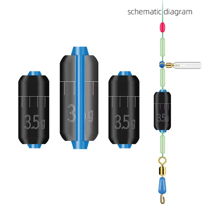 Set de plombs de pêche DNDYUJU 25 à 130 plombs 1.5g à 5.0g avec règle et