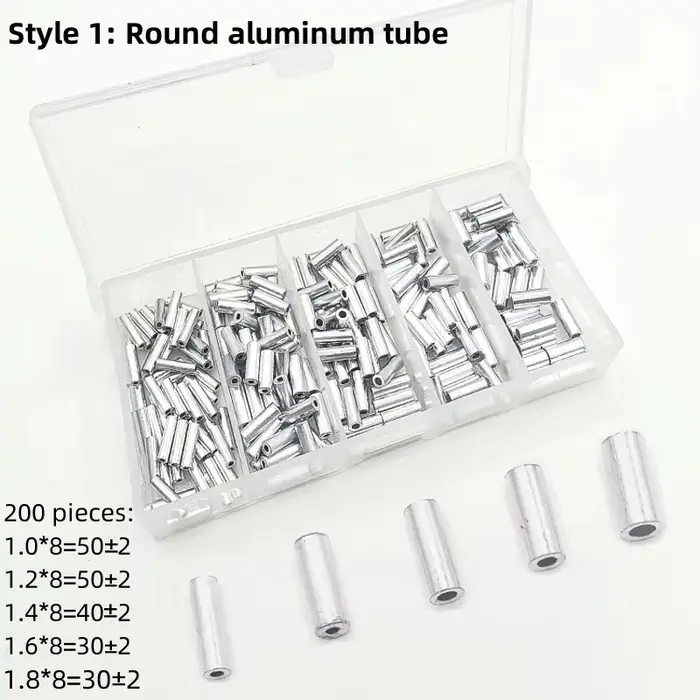 Manchons aluminium sertissage fil pêche - 150-200 pièces pour connexions sécurisées - Accessoires montage