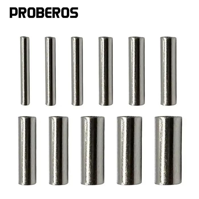 PRO BEROS 100 Manchons de Raccord Cuivre pour Ligne de Pêche - Barillet Simple pour Crimpage