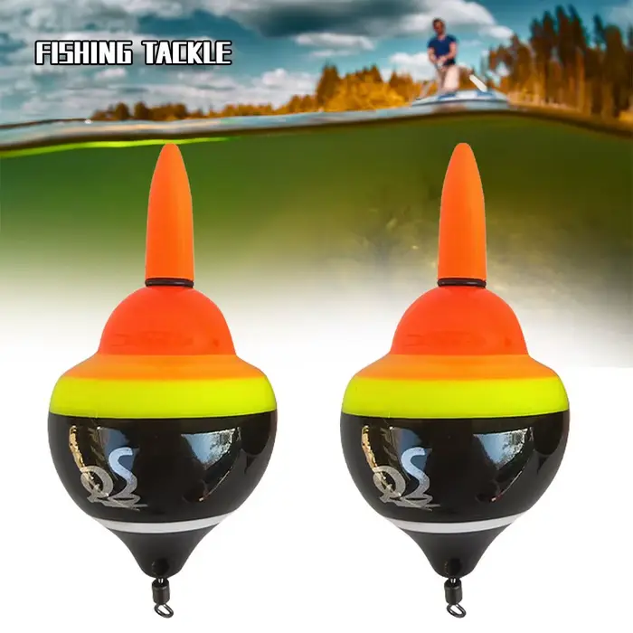 Flotteur de pêche lumineux pour rocher et mer, avec bâton insert, accessoires de pêche robustes