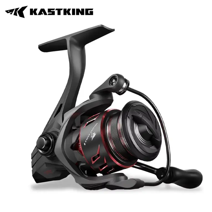 Moulinet spinning KastKing Black Valiant Eagle II finesse 4.5kg drag 7+1 roulements pour pêche légère