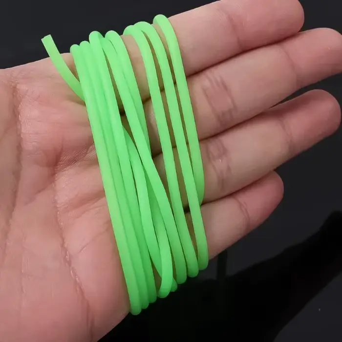 Gaines lumineuses silicone pêche profonde 0.8-2mm anti-rig tubes manches accessoires montages
