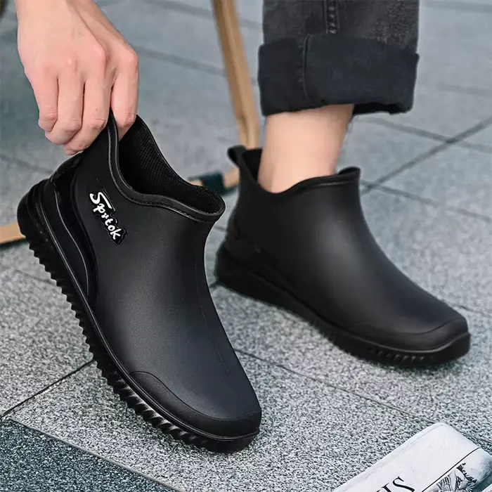 Bottes de pluie pêche hommes étanches antidérapantes confort travail camping chaussures de sécurité outdoor