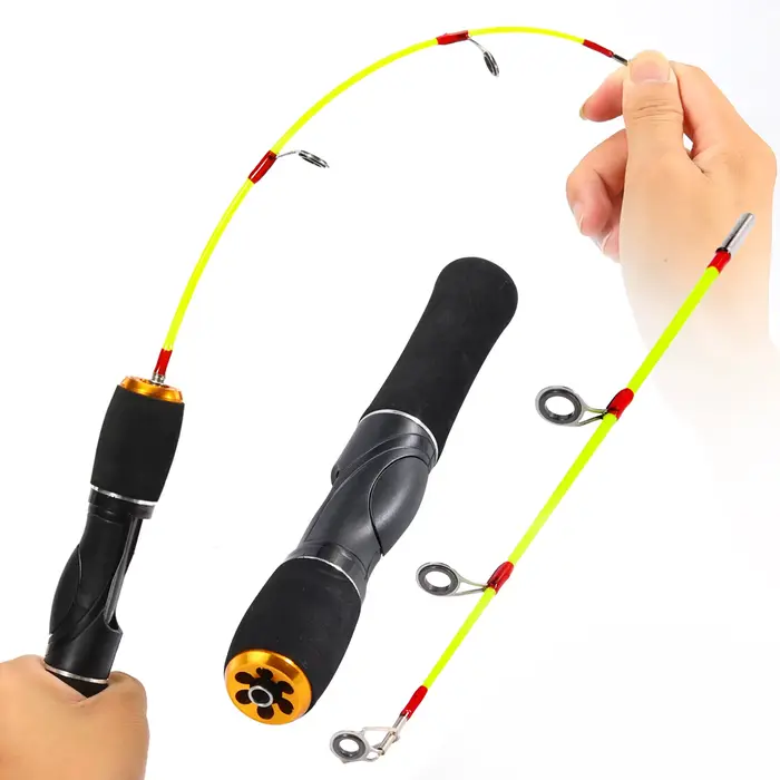Canne à pêche glace ultralégère Sougayilang - Pêche hiver portable avec moulinet spinning casting