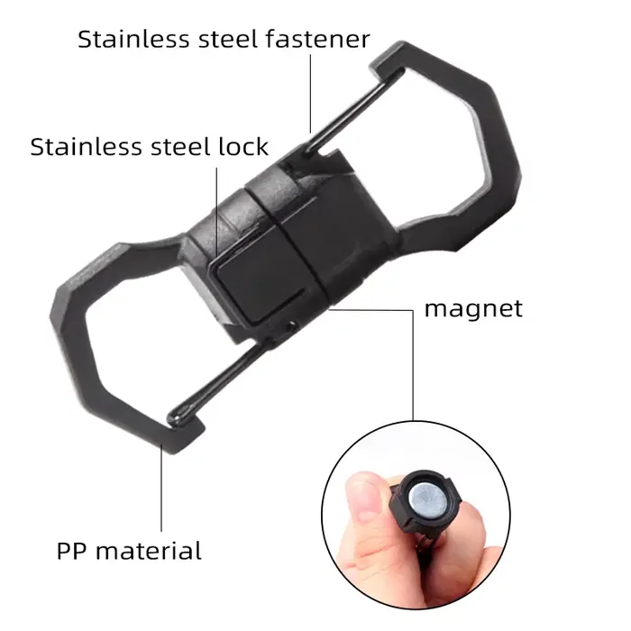 Boucle magnétique pêche multifonction - Attache montagne crochet outil pêcheur pratique