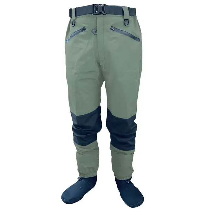 Waders taille haute 4-ply respirants pour pêche à la mouche et kayak - Pantalon de pêche durable