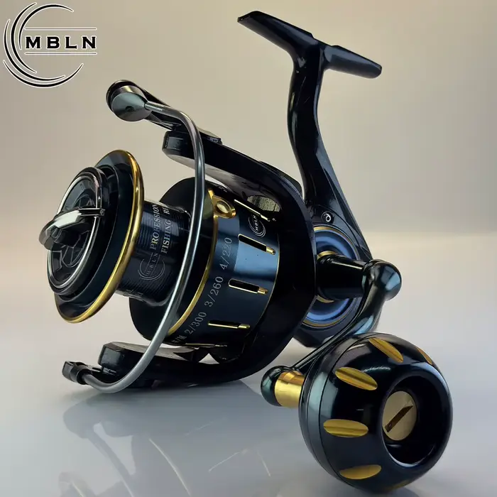 Moulinet spinning MBLN 5.1:1 - 5+1 roulements aluminium gap-free pour pêche précise et durable