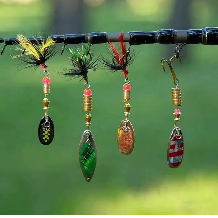 Set 10 cuillères spinner métalliques pour brochet - Spoonbaits et crankbaits kit complet