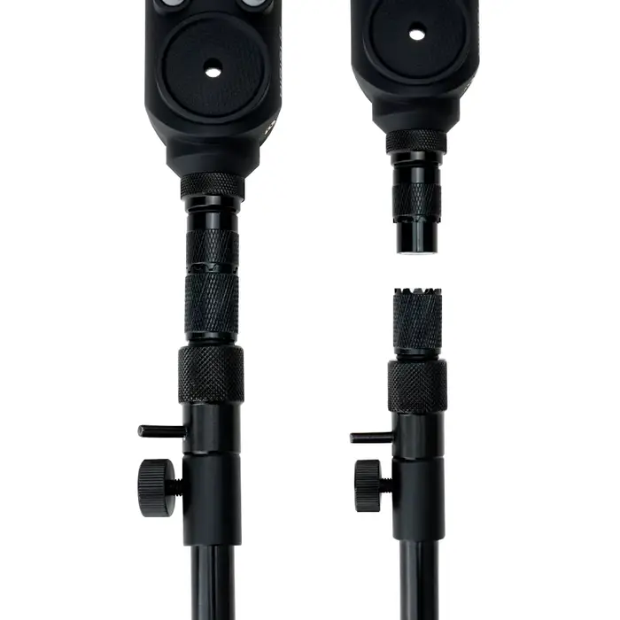 2 connecteurs rapides aluminium Hirisi AQ215 pour alarmes carpe et bank sticks