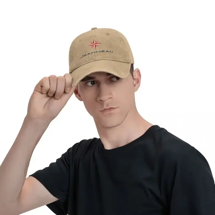 Casquette Jeanneau Yachts Imprimée en Coton pour Pêche Maritime Adulte Style Sport Décontracté Protection Solaire Four Seasons