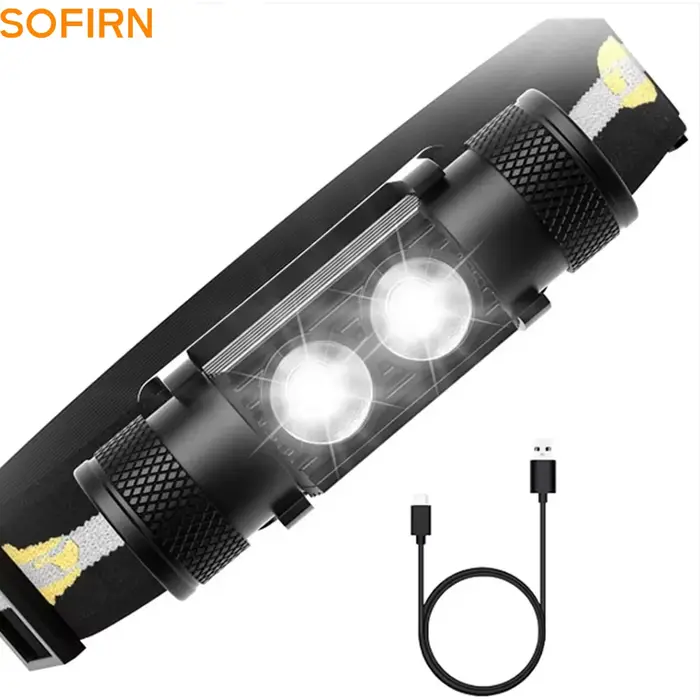 Lampe frontale H25S pêche 1200lm LED SST40 rechargeable USB - Éclairage puissant nocturne