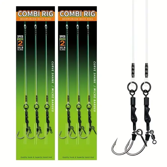 Ligne de pêche fluorocarbone 100% avec émerillon roulant pour montage combi rig carpe - Matériel pêche