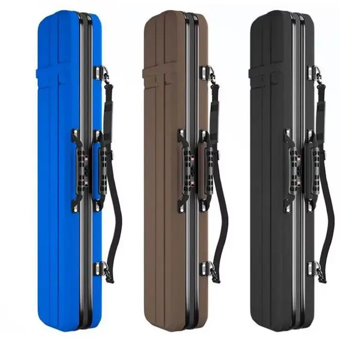 Étui rigide portable pour cannes à pêche 70 à 130cm avec coque dure protection maximale transport