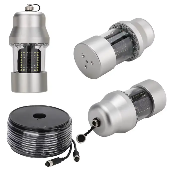 GAMWATER Caméra sous-marine 9 pouces 38 LEDs rotative 360° pour pêche vision poissons 20m 50m 100m