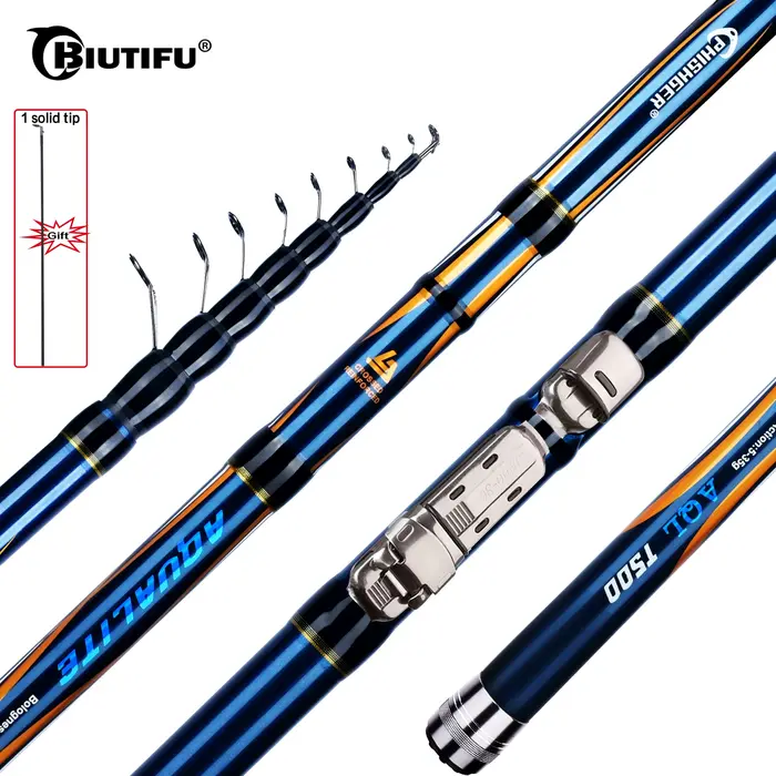 Canne télescopique bolognaise PHISHGER 4-6m 30T carbone - Pêche truite 5-35g ultralégère voyage
