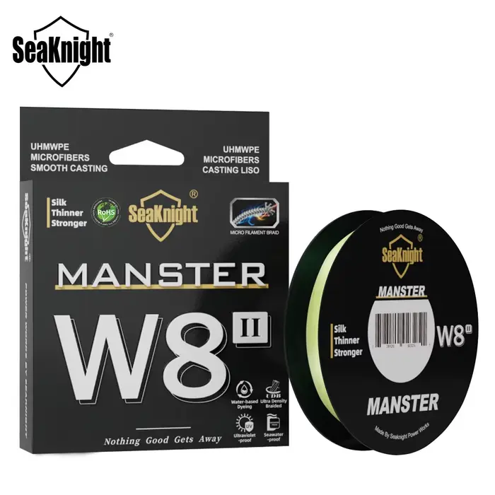 Ligne pêche mer SeaKnight W8II 150m 8 brins PE tressé revêtement silicone amélioré - saltwater fishing