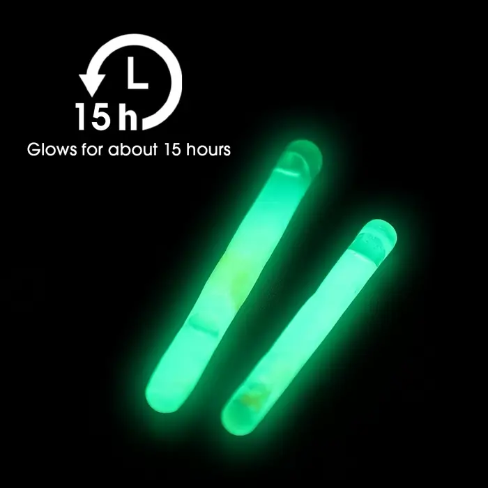 Lot de 10 à 50 bâtonnets luminescents fluo pour pêche de nuit, flotteurs lumineux 2.2 à 4.5mm