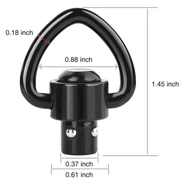 Bretelle DIZETION réglable avec boucle QD rapide - Pour fusil de pêche ajustable et sécurisé