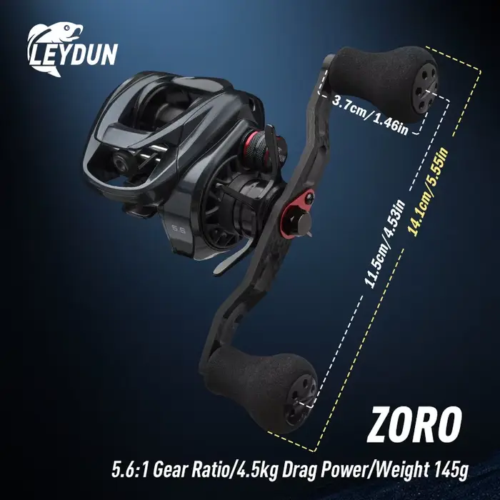 LEYDUN ZORO Baitcasting Fishing Reels 145g Ultra Light Alunminum alloy Body 10+1