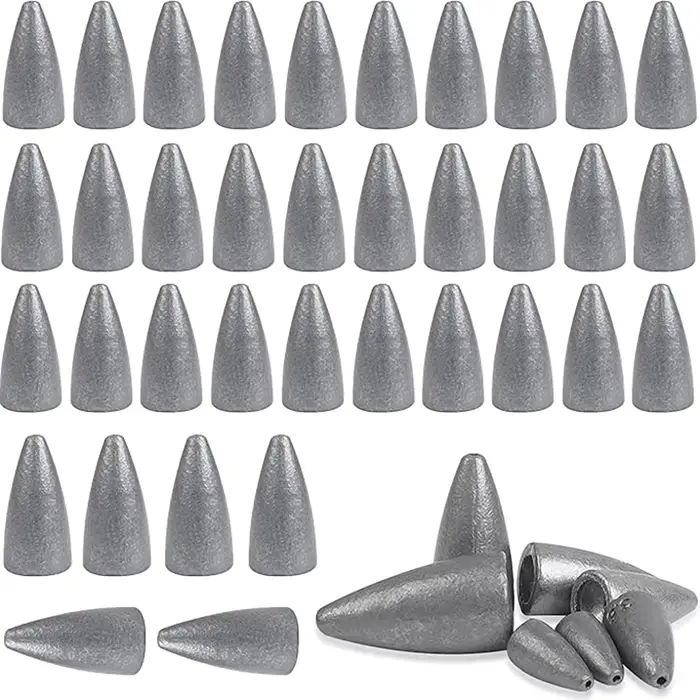 10 plombs bullet anti-accrochage de 2g à 20g pour leurres souples et pêche en fond avec pendentif plombé
