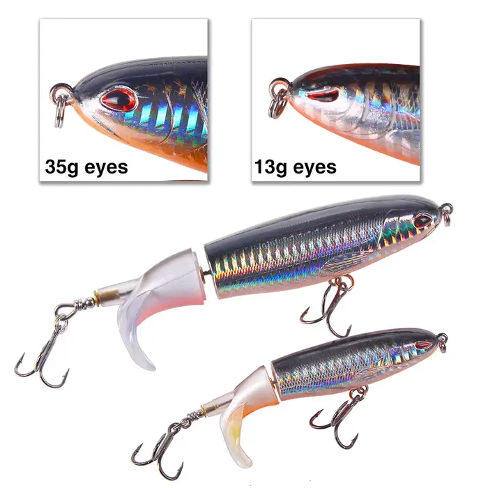 Leurre dur crank bait 13g-35g avec queue rotative - Appât artificiel oscillant pour pêche sportive