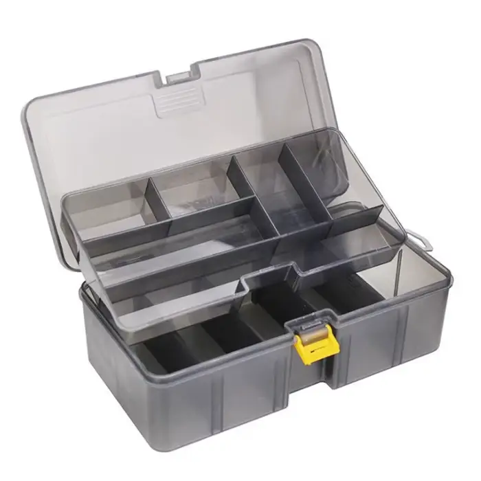 Boîte de pêche étanche et durable double face pour leurres et appâts plastiques