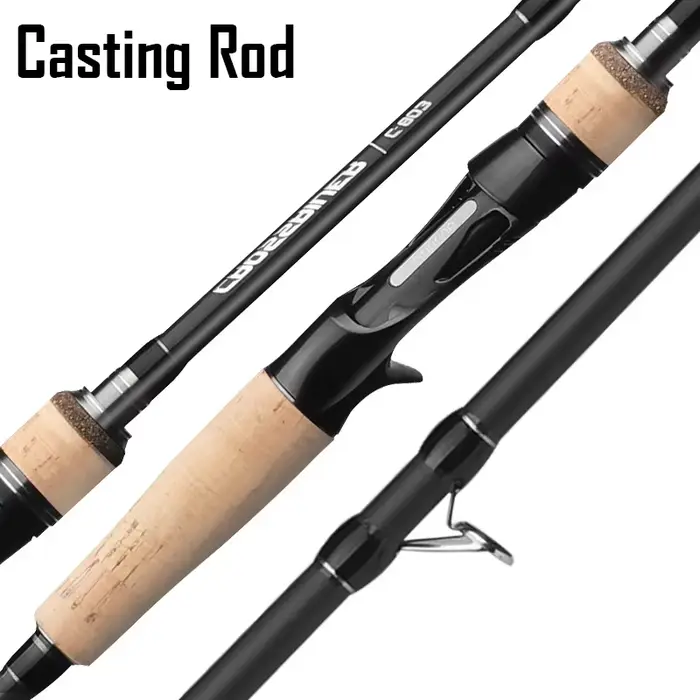 Canne leurre carp trout fibre carbone haute densité 3 sections spinning casting ultra rapide dureté moyenne