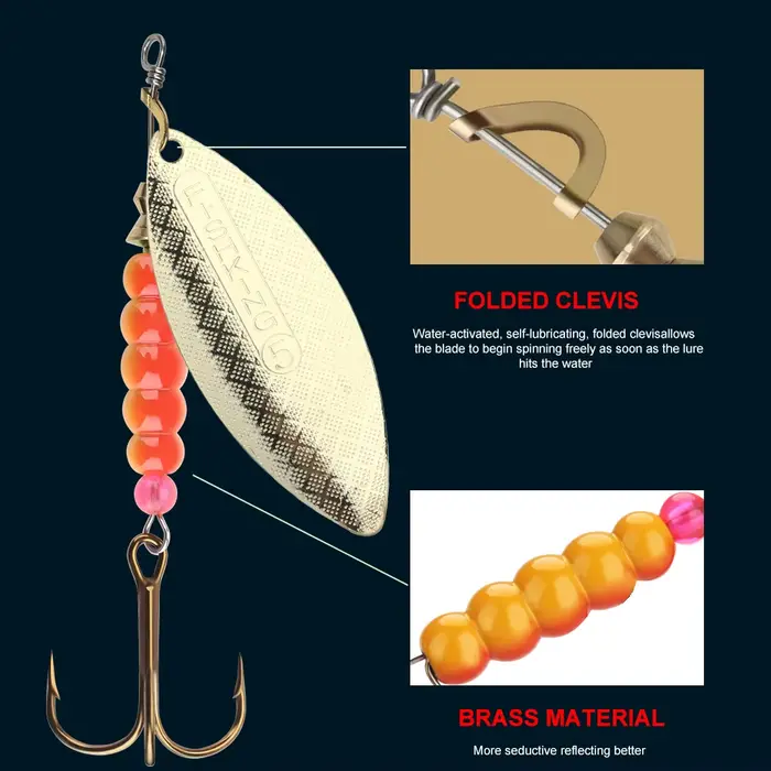 Fish King spinner lure cuillère 4.5g à 27.1g pêche brochet métal leurre dur avec hameçons