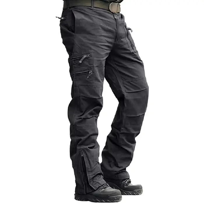 Pantalon de combat noir décontracté - Polyvalence parfaite pêche airsoft et activités outdoor
