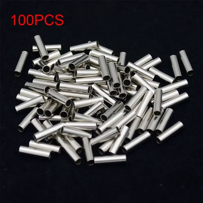 100 manchons de sertissage cuivre ronds pour ligne de pêche - Tubes aluminium 1.0mm-2.8mm accessoires mer