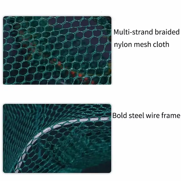 Filet de pêche pliable en nylon pour crabes, crevettes et écrevisses, piège fin pour pêcheur loisir en extérieur