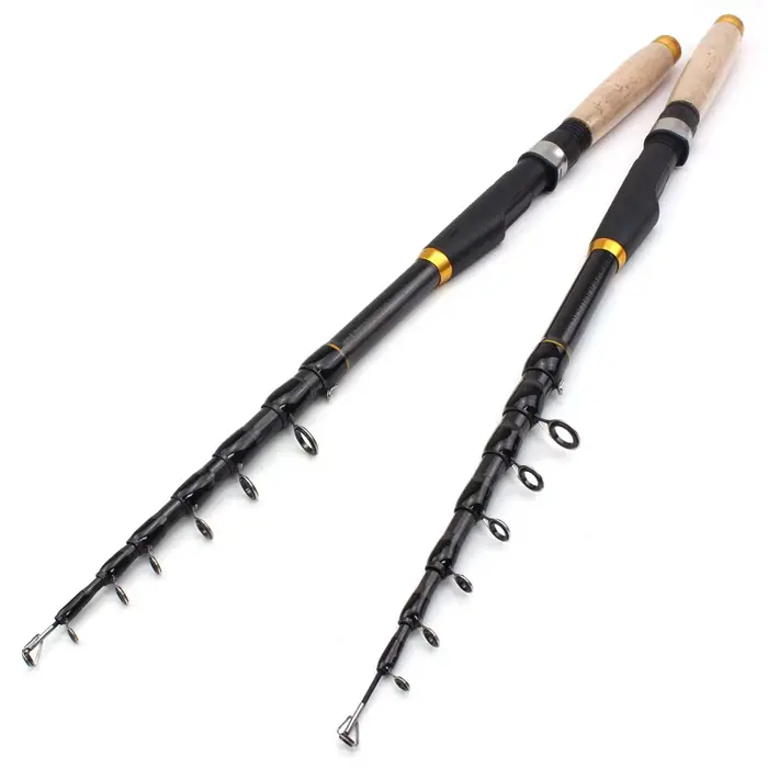 Canne télescopique voyage 1.8m-3.0m carbone multifonction - Canne spinning compacte pour pêche nomade