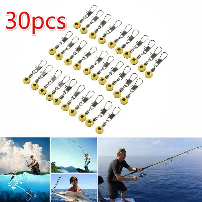 Nouveau set de 30 stop floats et perles connecteurs pour pêche en mer, matériel résistant eau salée