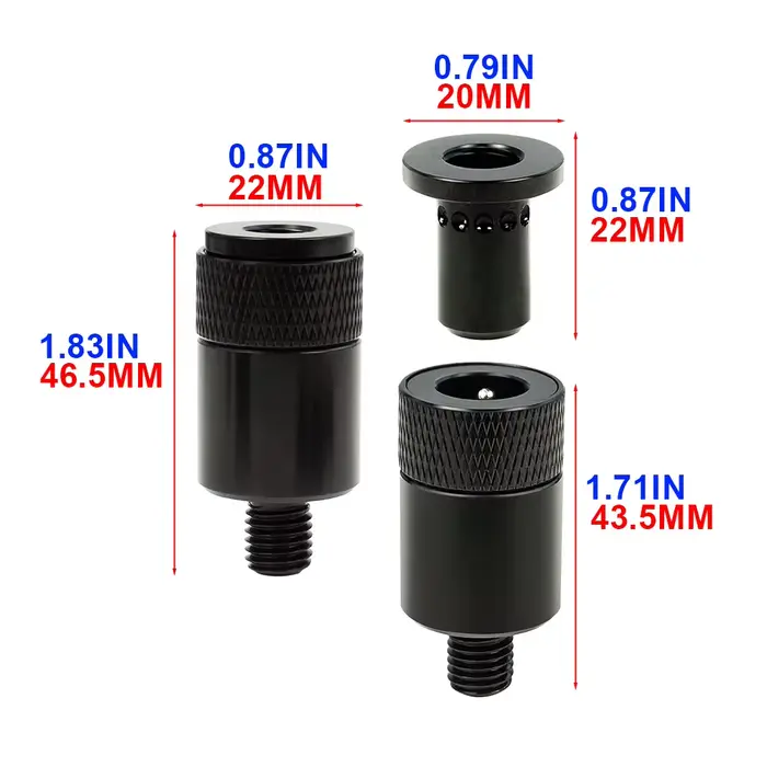 Connecteur rapide Hirisi 2pcs pour pêche à la carpe - Adaptateur twist-lock aluminium sécurisé et durable