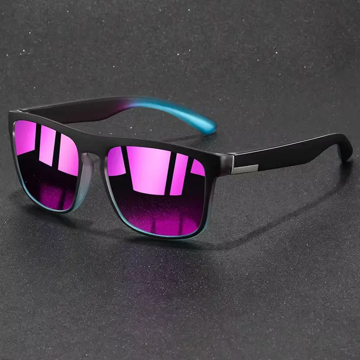 Lunettes de soleil vintage carrées pour pêche et conduite homme femme - Marque designer