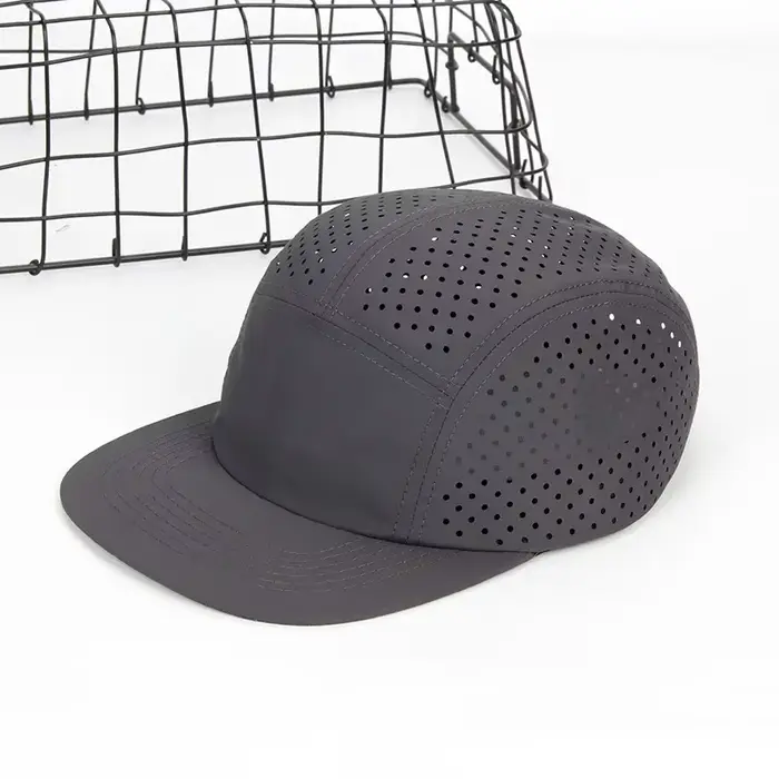 Casquette 5-panel perforée légère respirante - Chapeau pêche running séchage rapide été
