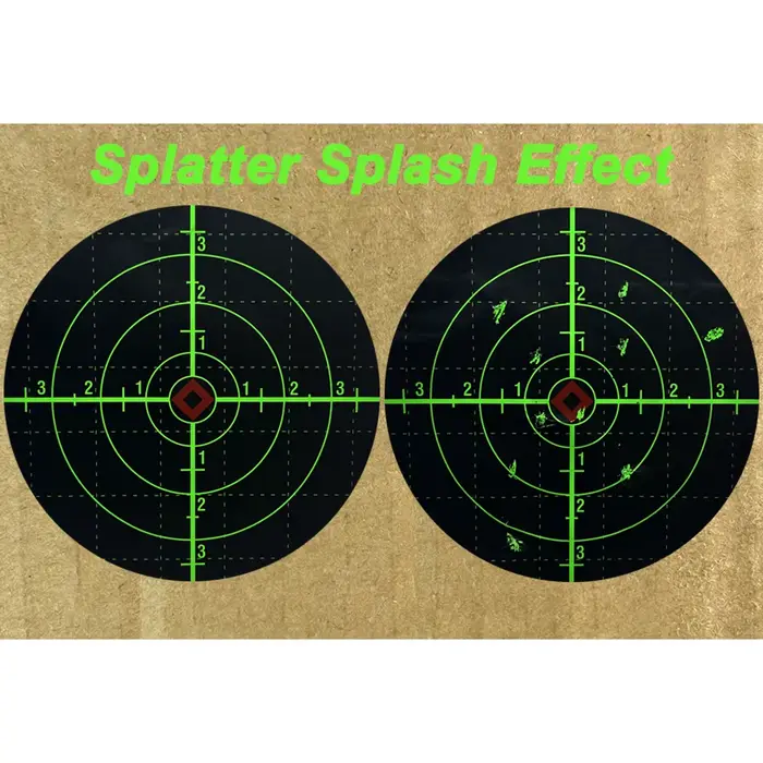 100 cibles autocollantes fluo vert éclaboussures pour BB gun pistolet à plombs rifle airsoft