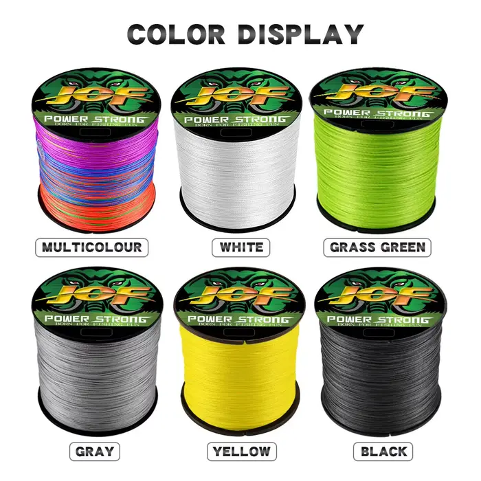 Fil pêche JOF 4 brins 300/100M PE tressé haute résistance - Ligne multifilament durable