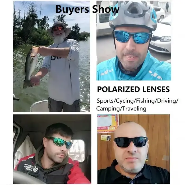 Lunettes de sport polarisées vintage pour pêche en mer - Cyclisme ski randonnée - Protection UV400 unisexe