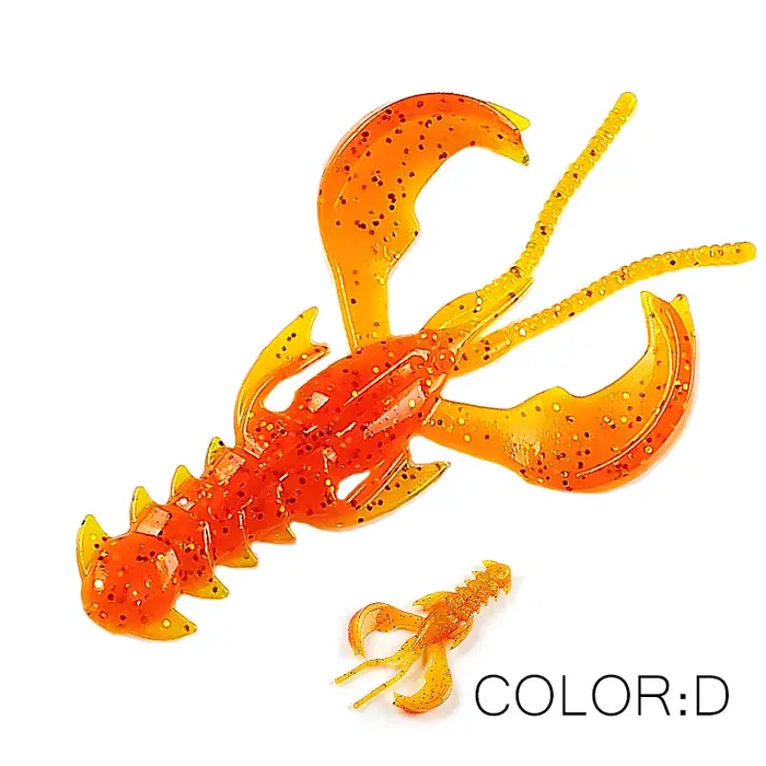 Leurre souple homard 65mm/40mm avec odeur sel - appât crevette attractif pour pêche au wobbler