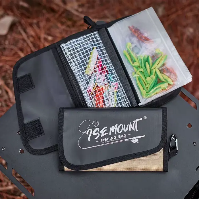 Pochette de rangement leurres souples étanche portable détachable pour pêche - organisateur appâts