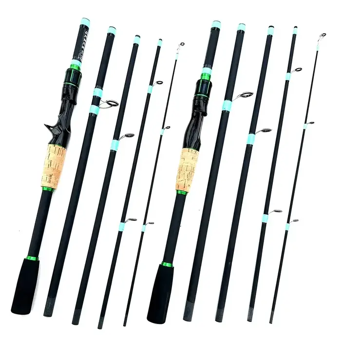 Canne à pêche casting spinning ultralégère 1.8m/2.1m pour truite et jigging avec pointe solide