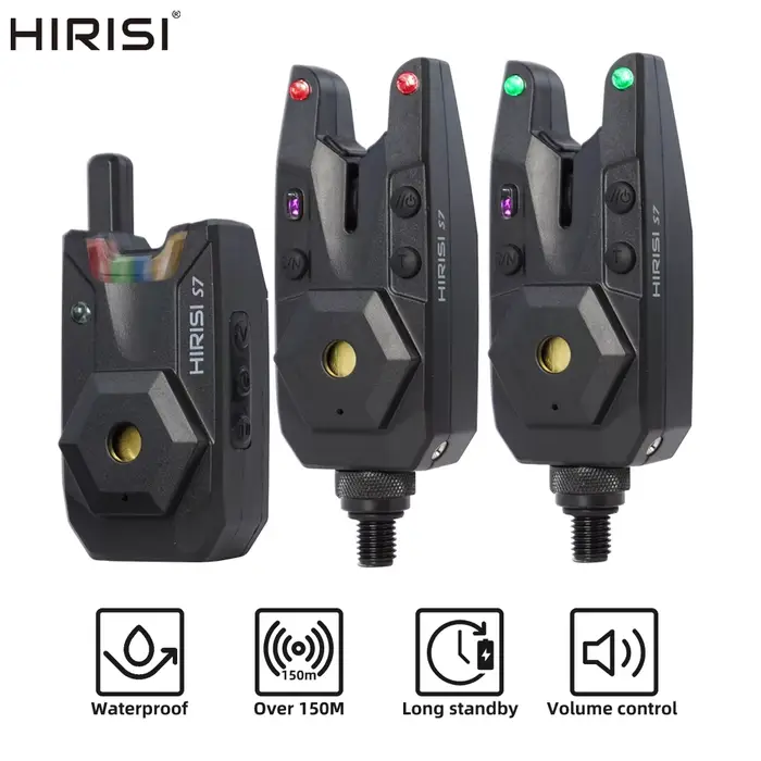 Kit alarme sans fil carpe Hirisi étanche - Indicateur morsure carp fishing tackle set 1+2
