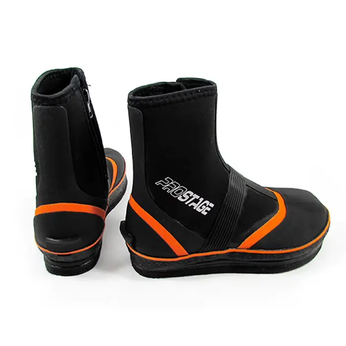 Chaussures aquatiques pêche sous-marine escalade rochers semelle feutre acier zip élastique