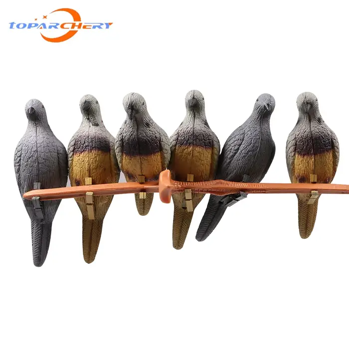 6 cibles 3D animaux pigeon appât mousse EVA creuse - Entraînement chasse tir extérieur jeu