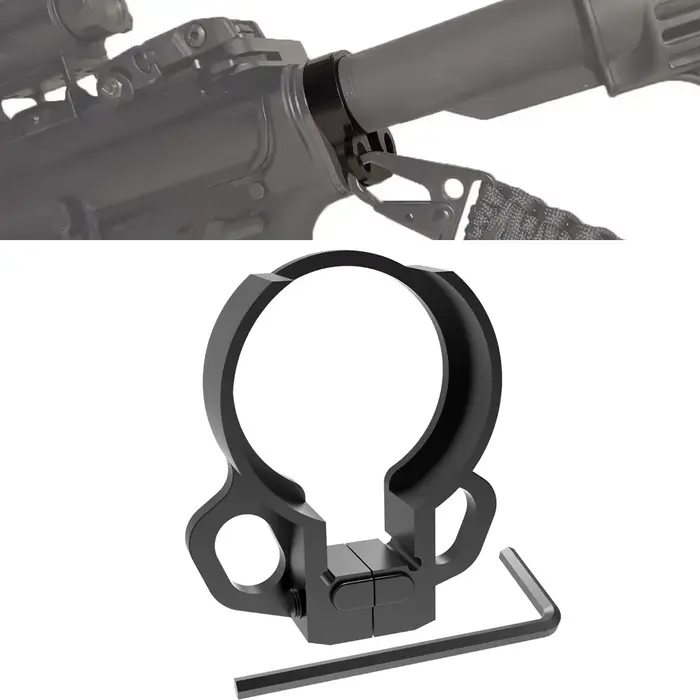 Plaque de fixation rapide à double boucle pour élingue - Montage à pince détachable pour fusil