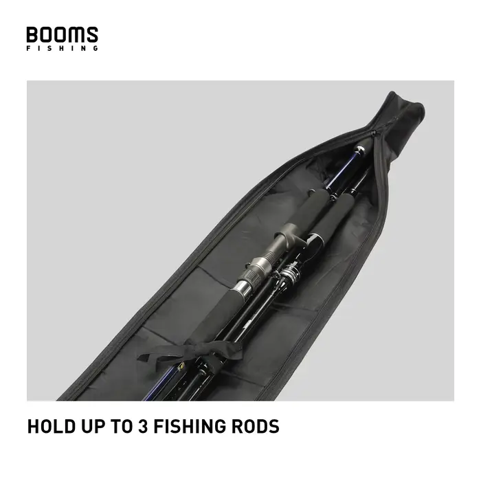Sac de transport canne à pêche Booms Fishing PB3 130-215 cm pliable étui rangement matériel